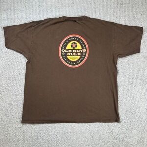 Old Guys Rule T Shirt Mens XL Brown Crazy After All These Beers Graphic Tee